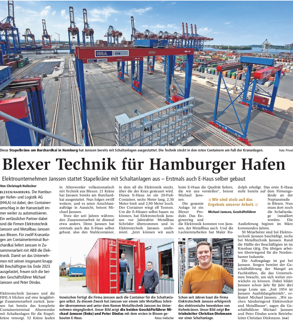 Zeitungsanzeige Nordwest
